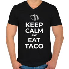 PRINTFASHION EGYÉL TACO-T - Férfi V-nyakú póló - Fekete