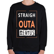 PRINTFASHION egyenesen zseni - Gyerek pulóver - Fekete gyerek pulóver, kardigán