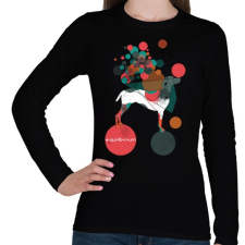 PRINTFASHION Egyensúlyban - Női hosszú ujjú póló - Fekete női póló