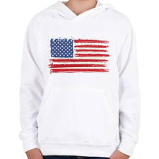 PRINTFASHION Egyesült Államok A szleng - Gyerek kapucnis pulóver - Fehér gyerek pulóver, kardigán