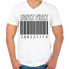 PRINTFASHION Egyet fizet - iker - Férfi V-nyakú póló - Fehér férfi póló