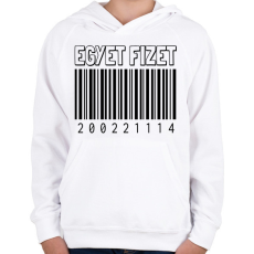 PRINTFASHION Egyet fizet - iker - Gyerek kapucnis pulóver - Fehér