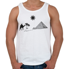 PRINTFASHION Egyiptom  - Férfi atléta - Fehér