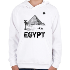 PRINTFASHION egyiptom - Gyerek kapucnis pulóver - Fehér