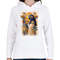 PRINTFASHION Egyiptom - Női kapucnis pulóver - Fehér