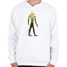PRINTFASHION Egyiptomi isten - Gyerek kapucnis pulóver - Fehér gyerek pulóver, kardigán