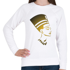 PRINTFASHION Egyiptomi női fej - Női pulóver - Fehér női pulóver, kardigán