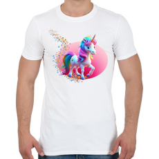 PRINTFASHION Egyszarvú - Férfi póló - Fehér