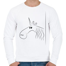 PRINTFASHION Egyszarvú - Férfi pulóver - Fehér férfi pulóver, kardigán