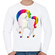 PRINTFASHION Egyszarvú - Férfi pulóver - Fehér férfi pulóver, kardigán