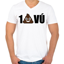 PRINTFASHION EGYSZARVÚ - Férfi V-nyakú póló - Fehér férfi póló