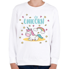PRINTFASHION Egyszarvú - Gyerek pulóver - Fehér
