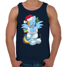 PRINTFASHION Egyszarvú karácsony - Férfi atléta - Sötétkék atléta, trikó