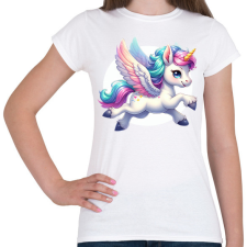 PRINTFASHION Egyszarvú - Női póló - Fehér női póló