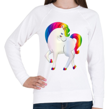 PRINTFASHION Egyszarvú - Női pulóver - Fehér női pulóver, kardigán