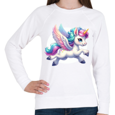 PRINTFASHION Egyszarvú - Női pulóver - Fehér