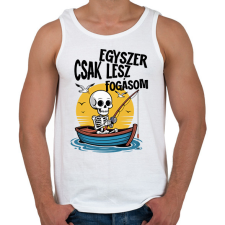 PRINTFASHION Egyszer csak lesz fogásom - Férfi atléta - Fehér női trikó