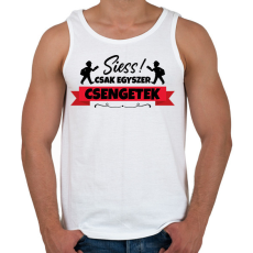 PRINTFASHION Egyszer csengetek - Férfi atléta - Fehér