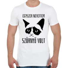 PRINTFASHION Egyszer nevettem, szörnyű volt - Férfi póló - Fehér
