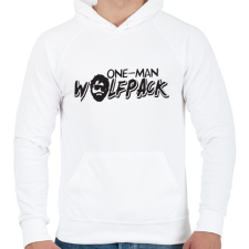 PRINTFASHION Egytagú farkasfalka - Férfi kapucnis pulóver - Fehér férfi pulóver, kardigán