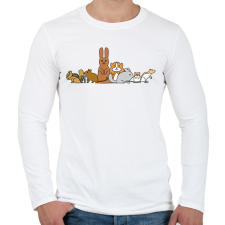 PRINTFASHION Együtt A Kisállatokért Alapítvány - Férfi hosszú ujjú póló - Fehér férfi póló