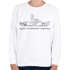 PRINTFASHION Együtt A Kisállatokért Alapítvány - Gyerek pulóver - Fehér