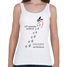 PRINTFASHION Együtt A Kisállatokért Alapítvány - Női atléta - Fehér női trikó