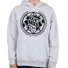 PRINTFASHION Együtt - Gyerek kapucnis pulóver - Sport szürke