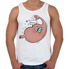 PRINTFASHION Éhes gyomor - Férfi atléta - Fehér