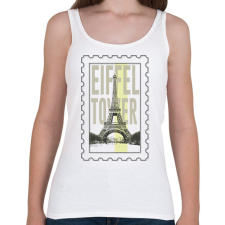 PRINTFASHION Eiffel Tower - Női atléta - Fehér női trikó