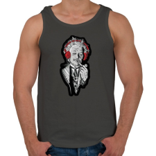 PRINTFASHION Einstein - Férfi atléta - Sötétszürke atléta, trikó