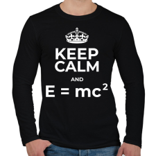 PRINTFASHION EINSTEIN - Férfi hosszú ujjú póló - Fekete férfi póló