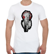PRINTFASHION Einstein - Férfi póló - Fehér férfi póló