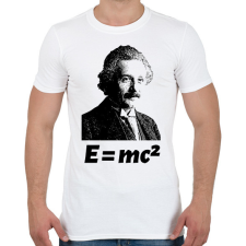 PRINTFASHION Einstein - Férfi póló - Fehér férfi póló
