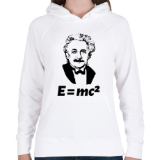 PRINTFASHION Einstein  - Női kapucnis pulóver - Fehér