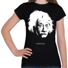 PRINTFASHION Einstein - Női póló - Fekete női póló
