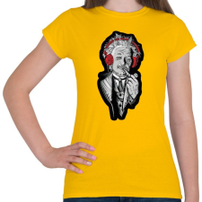PRINTFASHION Einstein - Női póló - Sárga női póló