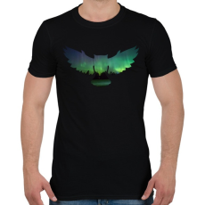 PRINTFASHION Éjjeli bagoly - Férfi póló - Fekete