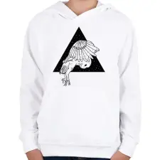 PRINTFASHION Éjjeli bagoly - Gyerek kapucnis pulóver - Fehér gyerek pulóver, kardigán