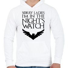 PRINTFASHION Éjjeli őrség - Férfi kapucnis pulóver - Fehér férfi pulóver, kardigán