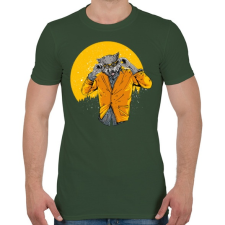 PRINTFASHION Éjjeli szörnyfarkas - Férfi póló - Katonazöld férfi póló