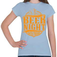 PRINTFASHION Éjszakai sörözés - Női póló - Világoskék