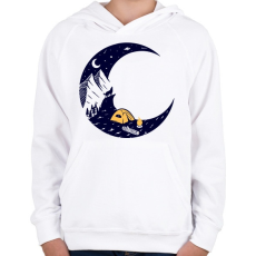 PRINTFASHION Éjszakai túra - Gyerek kapucnis pulóver - Fehér