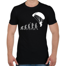 PRINTFASHION Ejtőernyős evolúció - Férfi póló - Fekete
