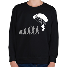 PRINTFASHION Ejtőernyős evolúció - Gyerek pulóver - Fekete gyerek pulóver, kardigán