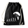 PRINTFASHION Ejtőernyős evolúció - Sportzsák, Tornazsák - Fekete