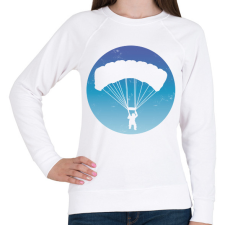 PRINTFASHION Ejtőernyős - Női pulóver - Fehér női pulóver, kardigán