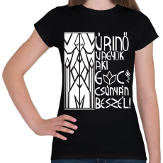 PRINTFASHION ékesszóló úrikisasszony.w - Női póló - Fekete