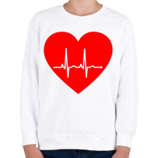 PRINTFASHION Ekg - Gyerek pulóver - Fehér gyerek pulóver, kardigán