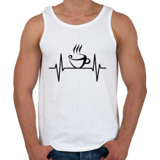 PRINTFASHION Ekg kávé - Férfi atléta - Fehér